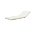 Benjara Chaise Lounger Cushion- 76 Inch- PU Foam- Cream Waterproof Fabric