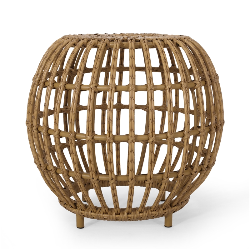 Benjara Outdoor Side Table- Open Design- 20