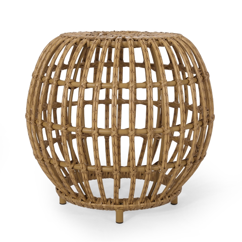 Benjara Outdoor Side Table- Open Design- 20