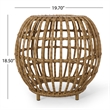 Benjara Outdoor Side Table- Open Design- 20