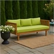 Benjara Clara Outdoor Daybed- Brown Wood Slat Back- 68