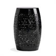Benjara Glena Outdoor End Table- Intricate Lace Cut Design- 12