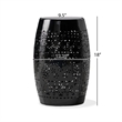 Benjara Glena Outdoor End Table- Intricate Lace Cut Design- 12