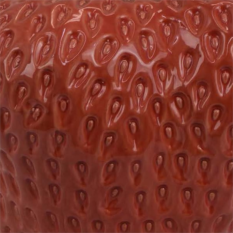 Benjara Kema Decorative Flower Vase- Strawberry Accent- 13