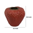 Benjara Kema Decorative Flower Vase- Strawberry Accent- 13