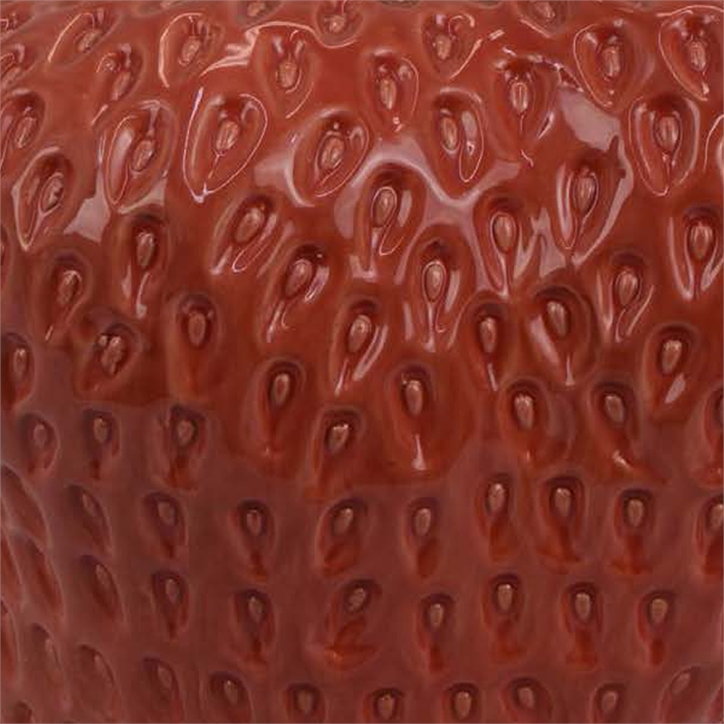 Benjara Kema Decorative Flower Vase- Strawberry Accent- 13