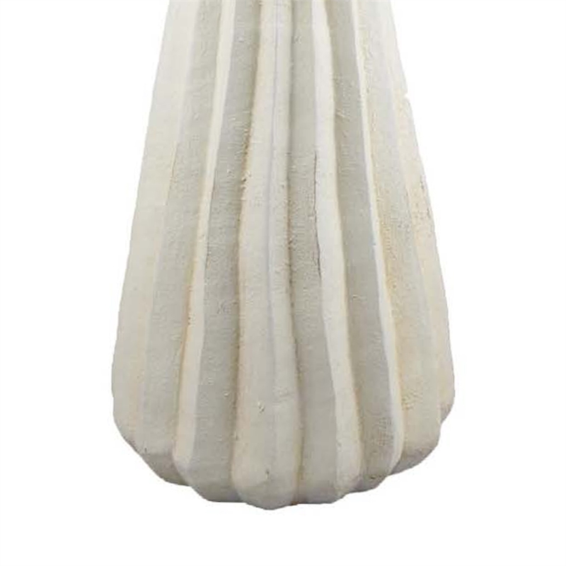 Benjara Samo Decorative Vase- Textured Body- Bulb Accent- 18