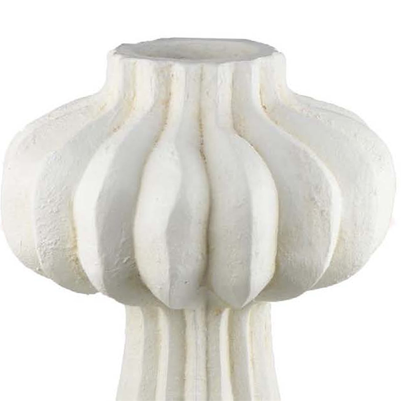 Benjara Samo Decorative Vase- Textured Body- Bulb Accent- 18