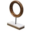Benjara Decorative Tabletop Sculpture - Brown/Black Iron Stem