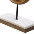 Benjara Decorative Tabletop Sculpture - Brown/Black Iron Stem
