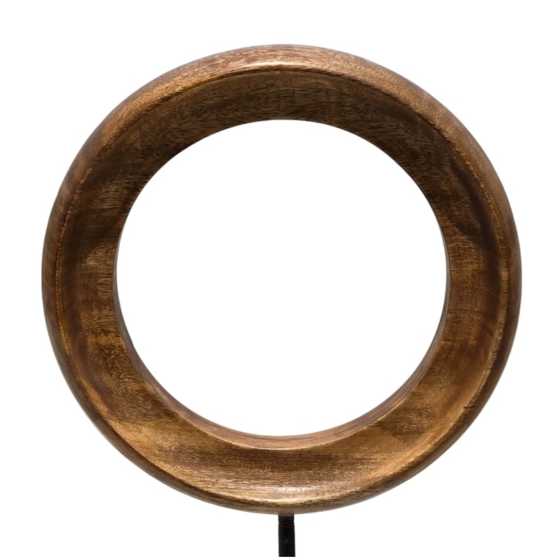 Benjara Decorative Tabletop Sculpture - Brown/Black Iron Stem