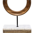 Benjara Decorative Tabletop Sculpture - Brown/Black Iron Stem