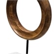 Benjara Decorative Tabletop Sculpture - Brown/Black Iron Stem