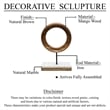 Benjara Decorative Tabletop Sculpture - Brown/Black Iron Stem