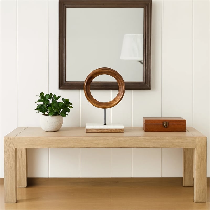 Benjara Decorative Tabletop Sculpture - Brown/Black Iron Stem