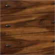Benjara Wooden Chest with 5 Drawers- Dark Walnut Brown