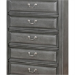Benjara Transitional Wood Chest With 5 Drawers- Gray