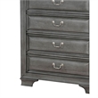 Benjara Transitional Wood Chest With 5 Drawers- Gray