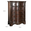 Benjara Transitional Wood Chest With Antique Drawer Pulls- Brown