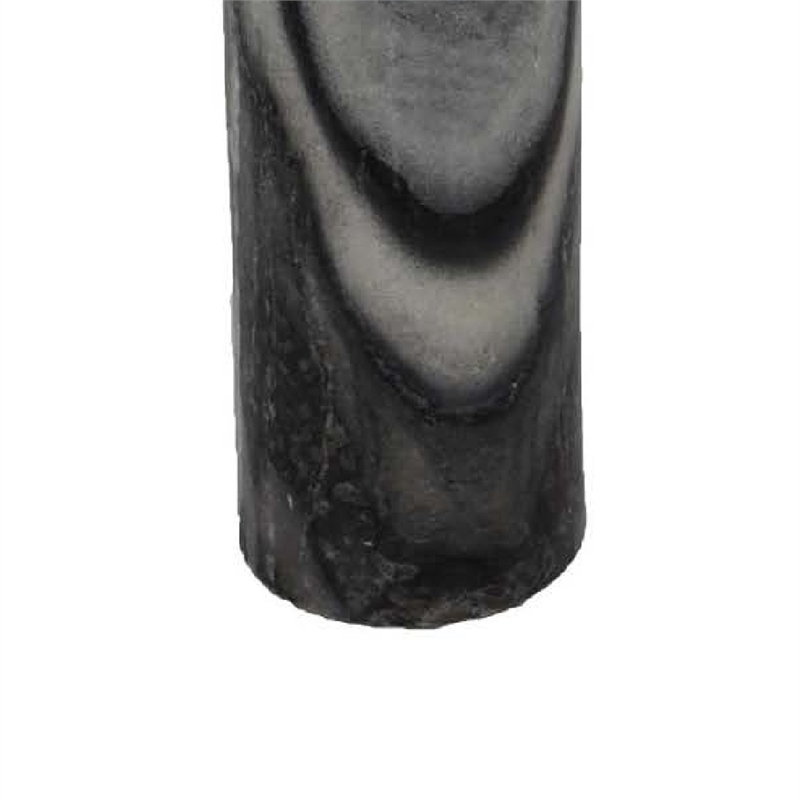Benjara Danny Tall Accent Vase- Natural Stone Pattern Gray Marble 14 Inch