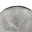 Benjara Harvey Accent Vase- Metallic Texture- Flat Round Gray Ceramic 15 Inch