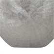 Benjara Harvey Accent Vase- Metallic Texture- Flat Round Gray Ceramic 15 Inch