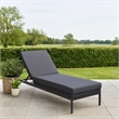 Benjara Brody Outdoor Cushion for Chaise Lounger- Dark Gray- Foam- 76 Inch