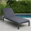 Benjara Brody Outdoor Cushion for Chaise Lounger- Dark Gray- Foam- 76 Inch