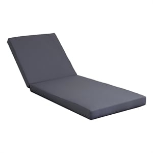 Benjara Brody Outdoor Cushion for Chaise Lounger- Dark Gray- Foam- 76 Inch