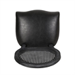 Benjara French Country Dining Side Chair Set of 2- Black Wood- Round Cane Back