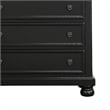 Benjara Transitional Style Five Drawer Wooden Chest with Round Bun Legs- White