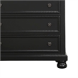 Benjara Transitional Style Five Drawer Wooden Chest with Round Bun Legs- White