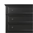 Benjara Transitional Style Five Drawer Wooden Chest with Round Bun Legs- White