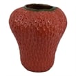 Benjara Kema Decorative Flower Vase- Strawberry Accent- 15