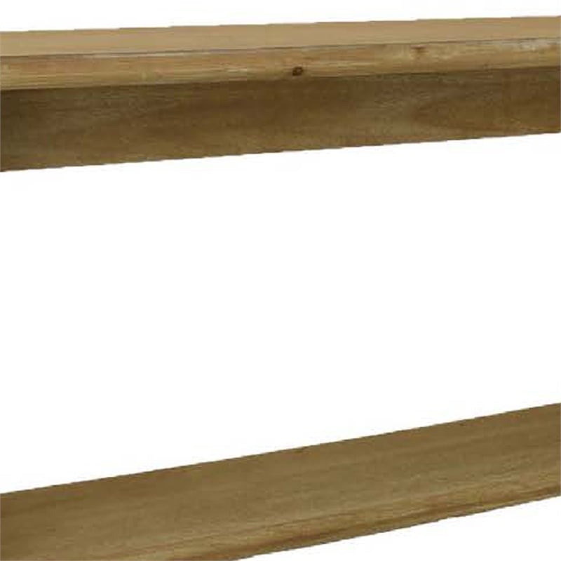 Benjara Console Table- Long Rectangular Top- 1 Shelf- 71