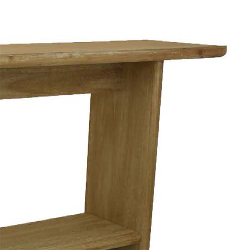 Benjara Console Table- Long Rectangular Top- 1 Shelf- 71