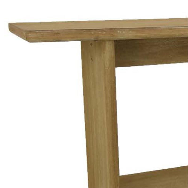 Benjara Console Table- Long Rectangular Top- 1 Shelf- 71