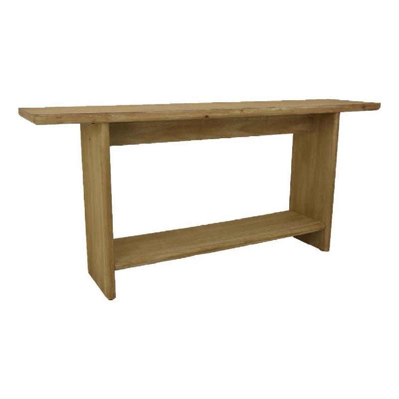 Benjara Console Table- Long Rectangular Top- 1 Shelf- 71