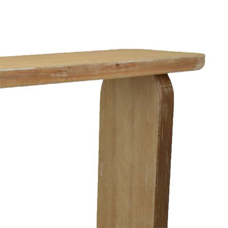 Benjara Console Table- Rounded Edge Top with Arch Legs- 55