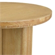 Benjara Round Side End Table- X Shaped Paneled Legs- 24