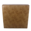 Benjara Dan Square Coffee Table Ottoman- Hardwood- Brown Faux Leather 36 Inch