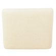Benjara Zac Square Ottoman Footstool- Black- Cream Faux Sheepskin 19 Inch