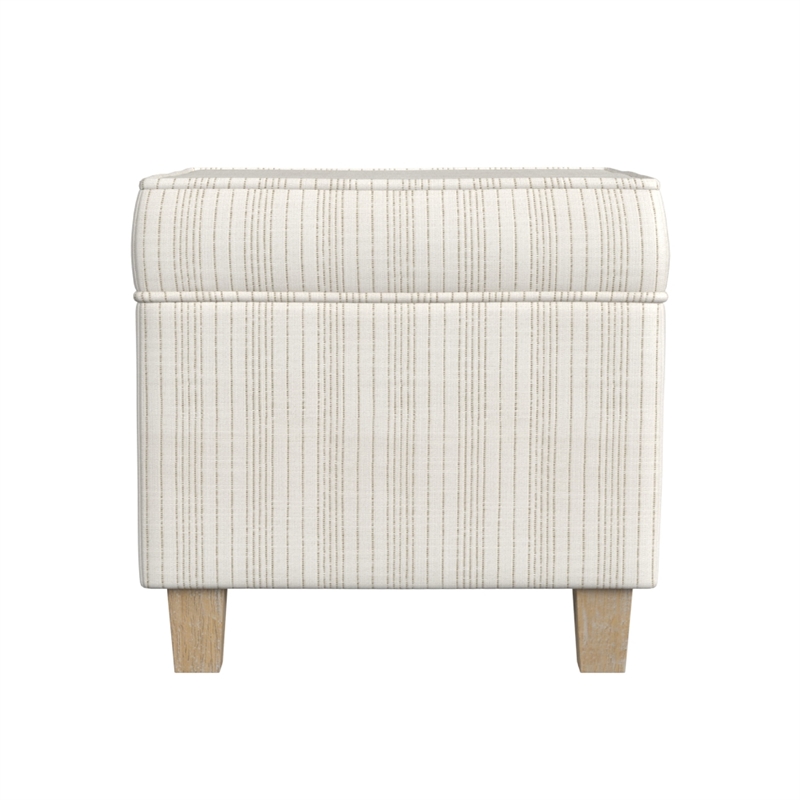 Benjara Pyp Square Storage Ottoman- 18