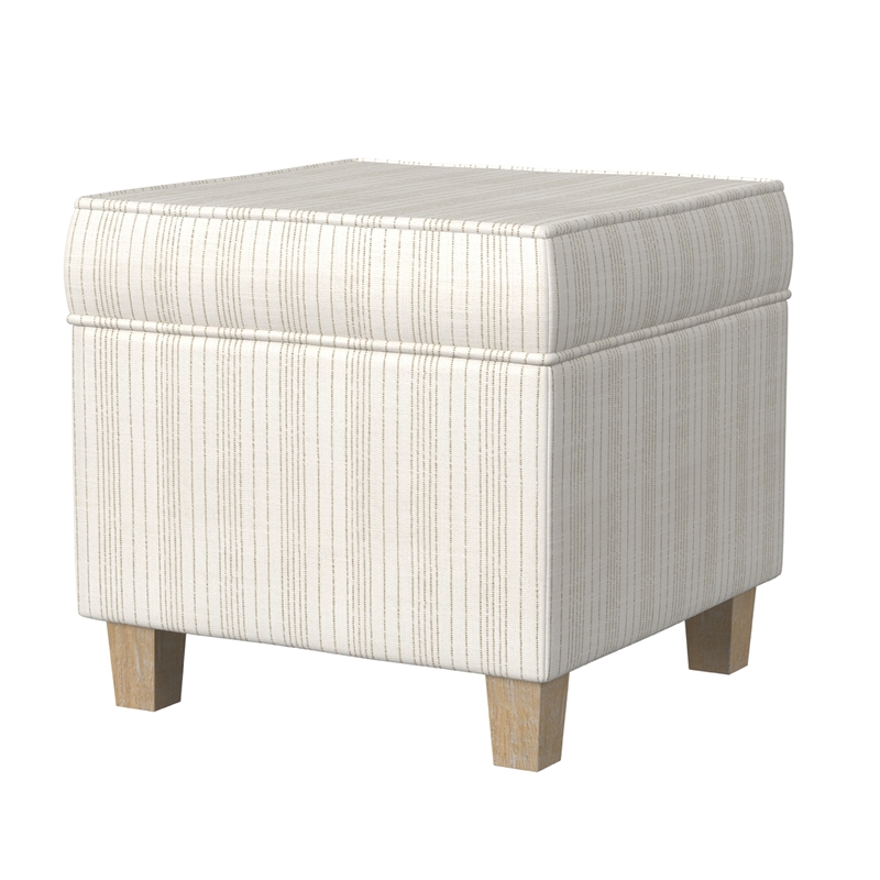 Benjara Pyp Square Storage Ottoman- 18