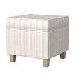 Benjara Pyp Square Storage Ottoman- 18