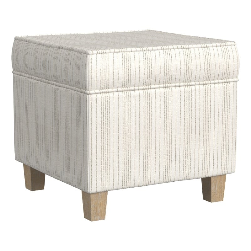Benjara Pyp Square Storage Ottoman- 18