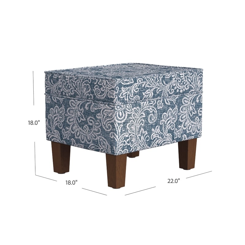 Benjara Ishi Accent Storage Ottoman- 22