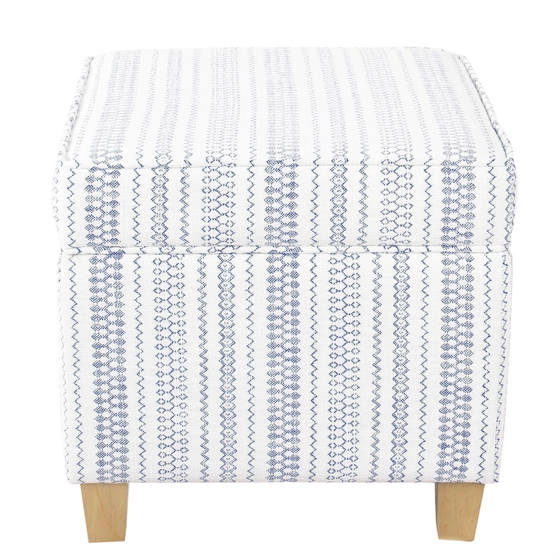 Benjara Pyp Square Storage Ottoman- 18