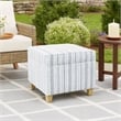 Benjara Pyp Square Storage Ottoman- 18