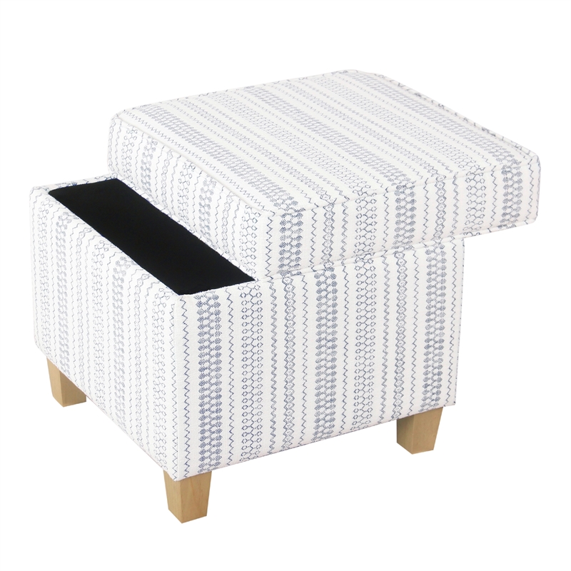 Benjara Pyp Square Storage Ottoman- 18